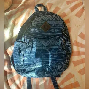 Blue funky pattern backpack